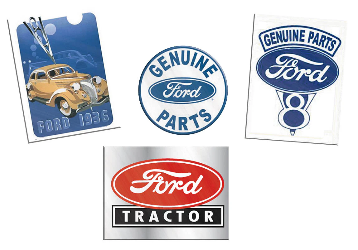 Lionel 6-22428 - FORD & Trade; Tin Sign Replica (4-Pack) - Image 2
