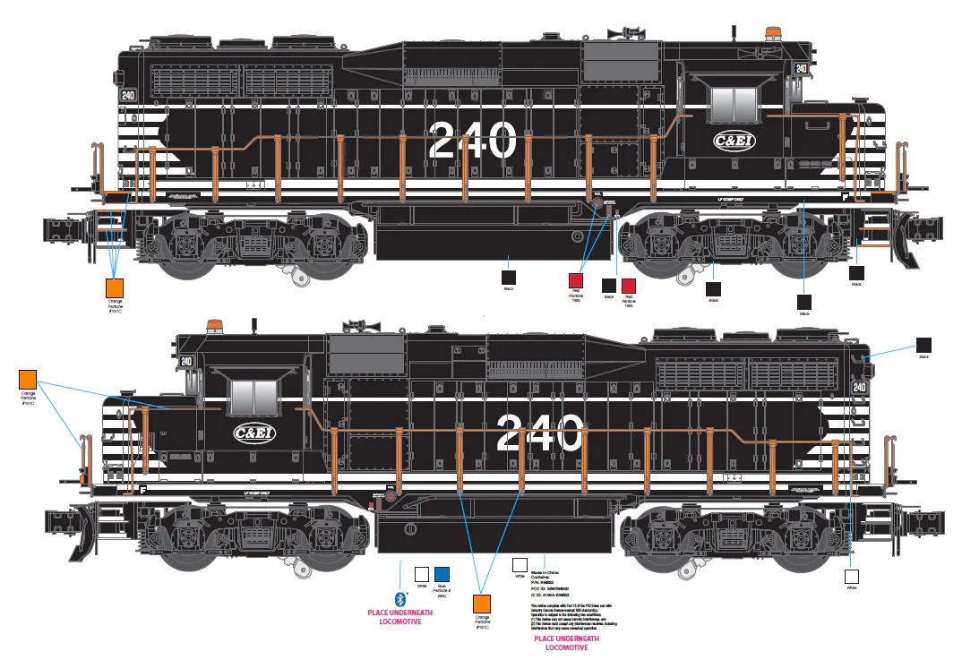 Lionel 2433940 - Legacy GP30 Diesel Engine "Chicago & Eastern Illinois" #240 - Custom Run for MrMuffin'sTrains - Image 4