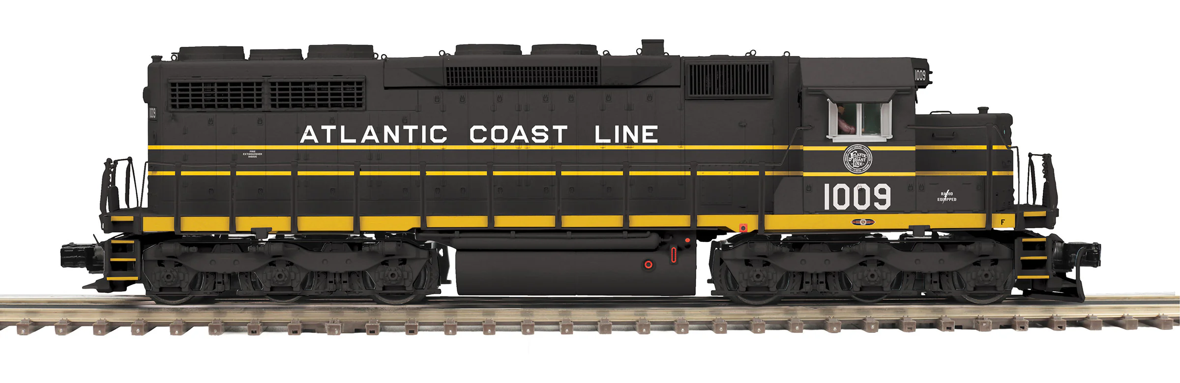 MTH 20-21757-1 - SD-35 Diesel Engine "Atlantic Coast Line" #1009 w/ PS3 (Hi-Rail Wheels) - Image 4
