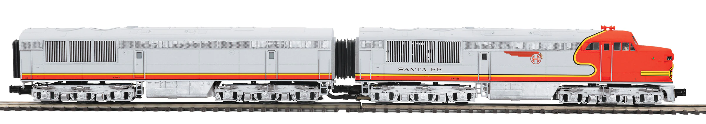 MTH 20-21854-1 - FM Erie Built AB Diesel Set "Santa Fe" #90/90B w/ PS3 - Image 4