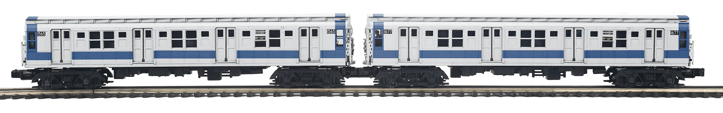 MTH 20-21942-3 - R9 Subway Set "Metropolitan Transportation Authority" (2-Car) Non-Powered - Image 2