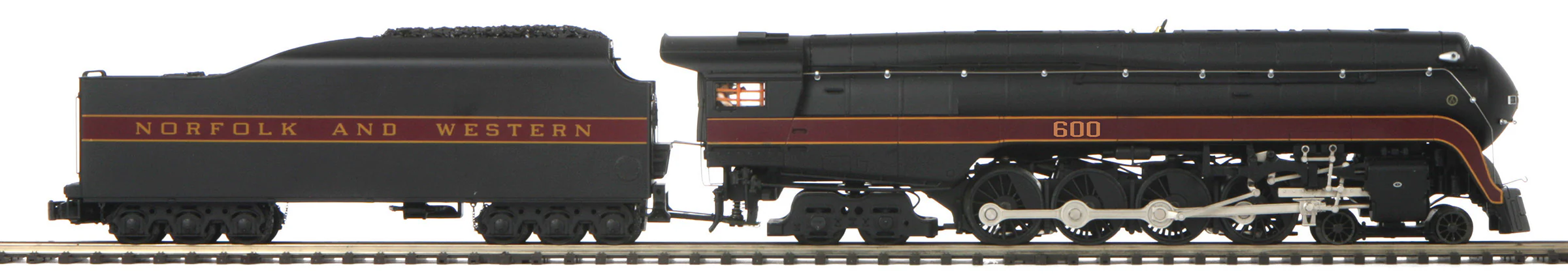 MTH 20-3949-1 - 4-8-4 J Steam Locomotive "Norfolk & Western" #600 w/ PS3 - Image 5
