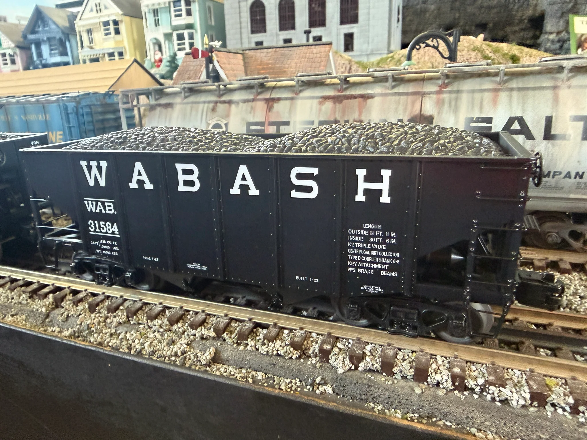 MTH 20-92421 - 2-Bay Fish Belly Hopper Car Set "Wabash" (6-Car) Set 2 - Custom Run for MrMuffin'sTrains - Image 2