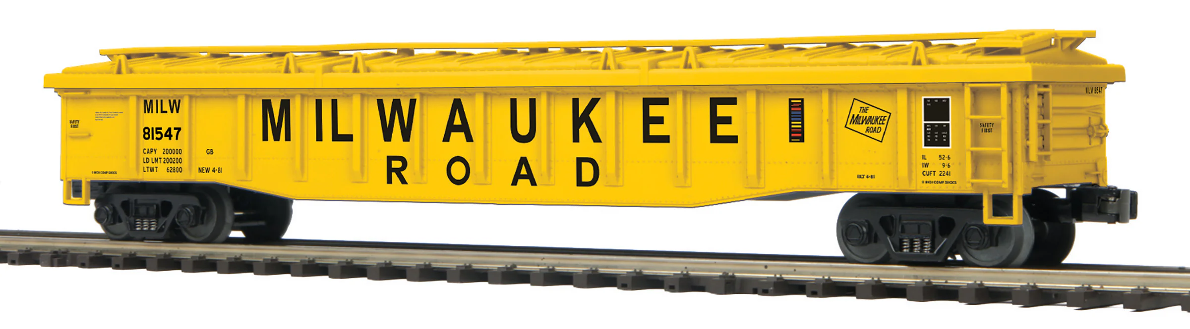 MTH 20-95552 - Gondola Car "Milwaukee Road" w/ Cover #81547 - Custom Run for MrMuffin'sTrains - Image 2