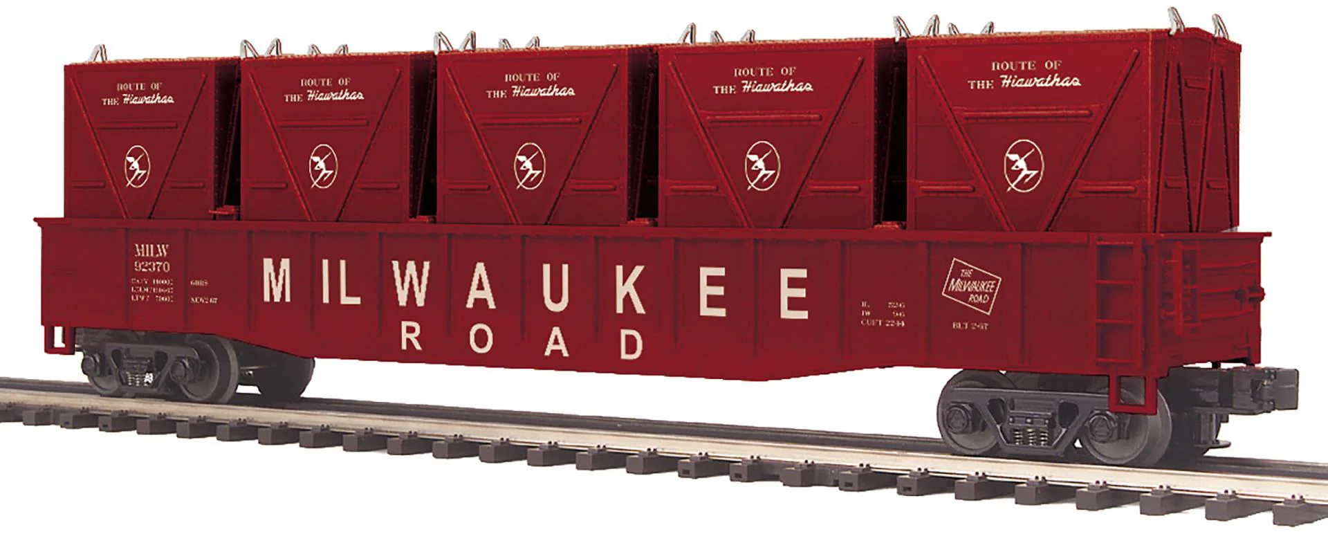 MTH 20-95687 - Gondola "Milwaukee Road" #92370 w/ LCL Containers - Custom Run for MrMuffin'sTrains - Image 3