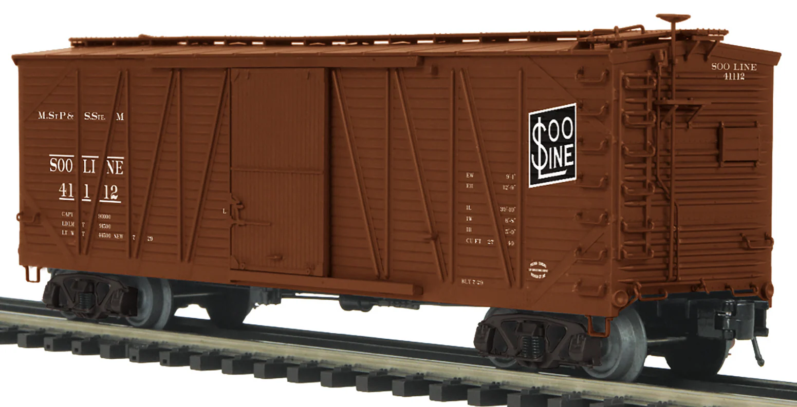MTH 20-99463 - Premier - 40’ USRA Single Sheathed Box Car "SOO Line" #41112 - Custom Run for MrMuffin'sTrains