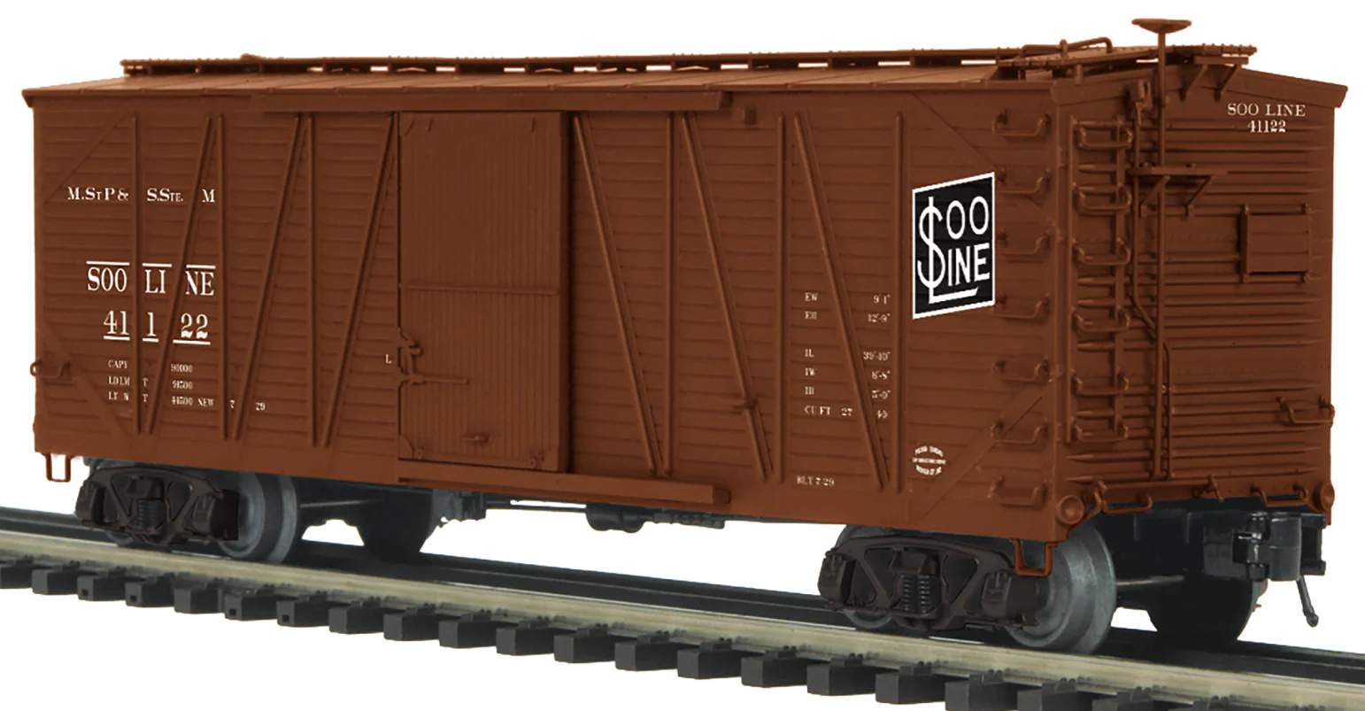 MTH 20-99464 - Premier - 40’ USRA Single Sheathed Box Car "SOO Line" #41122 - Custom Run for MrMuffin'sTrains