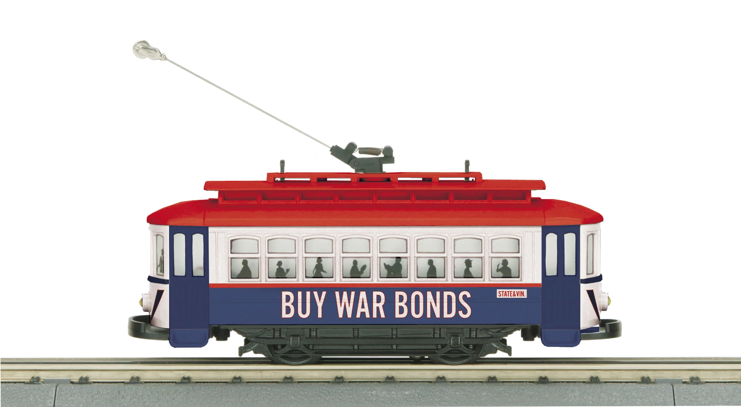 MTH 30-5217 - Bump-n-Go Trolley "Buy War Bonds" - Image 4