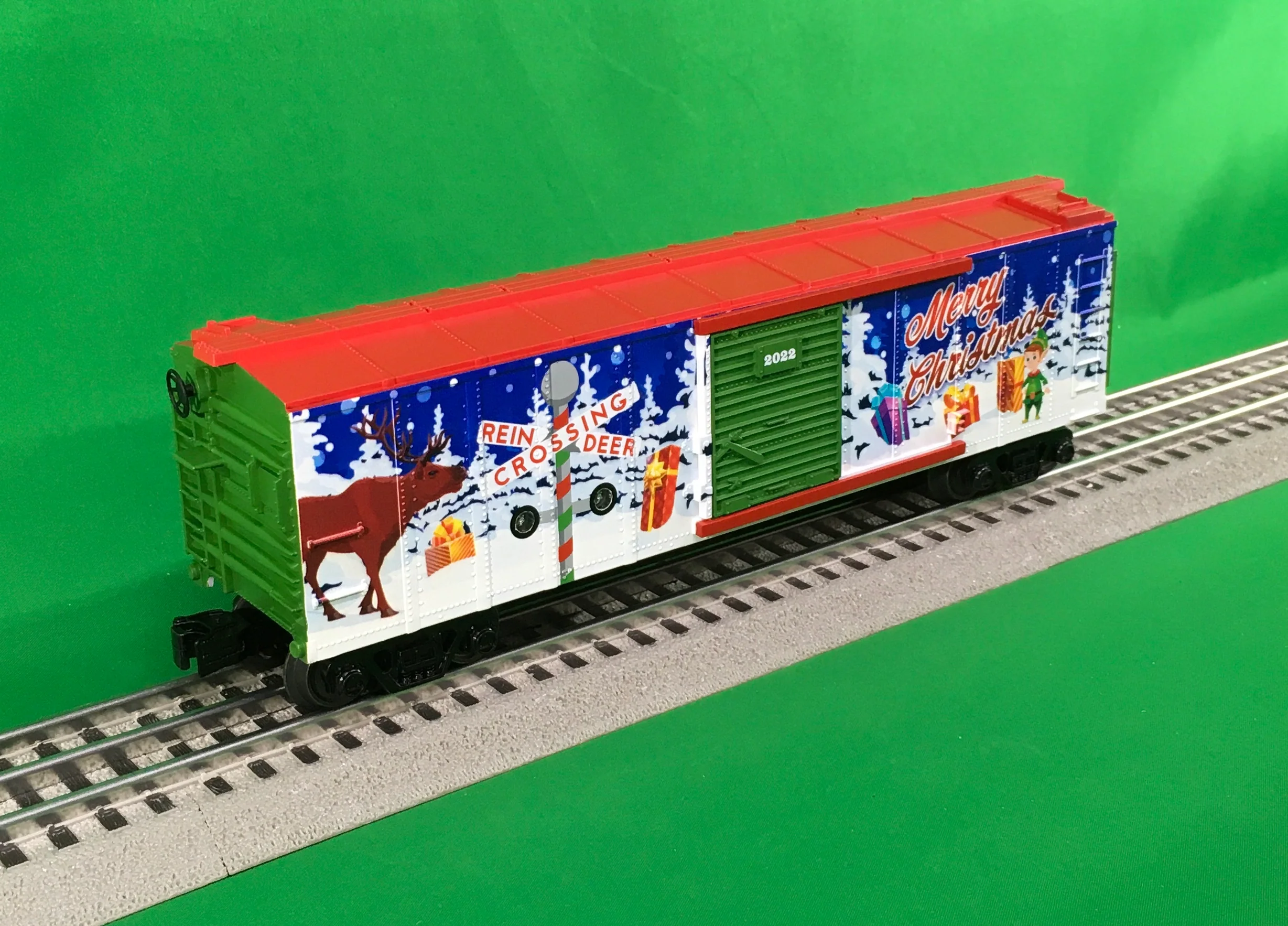 MTH 30-71112 - Box Car "Christmas" #2022 w/ Blinking LEDs - Image 2