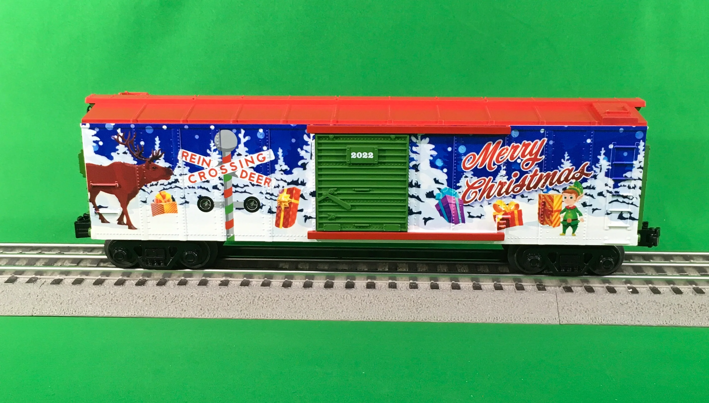 MTH 30-71112 - Box Car "Christmas" #2022 w/ Blinking LEDs - Image 3