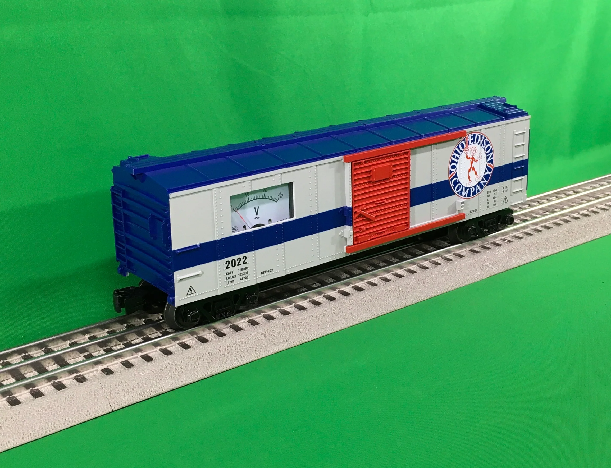 MTH 30-71124 - Box Car "Ohio Edison" #2022 w/ Power Meter - Image 2