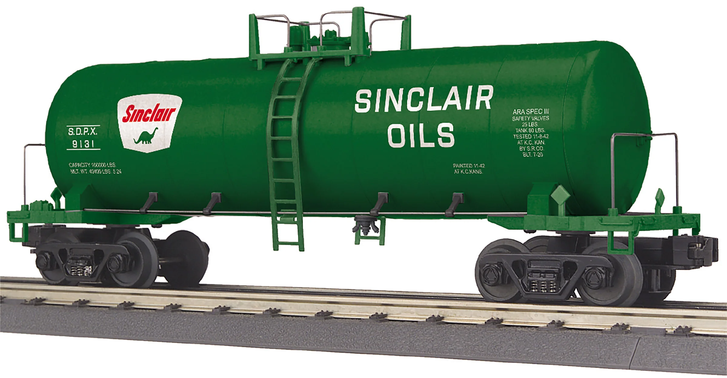 MTH 30-73637 - Modern Tank Car "Sinclair" #9131 - Image 3