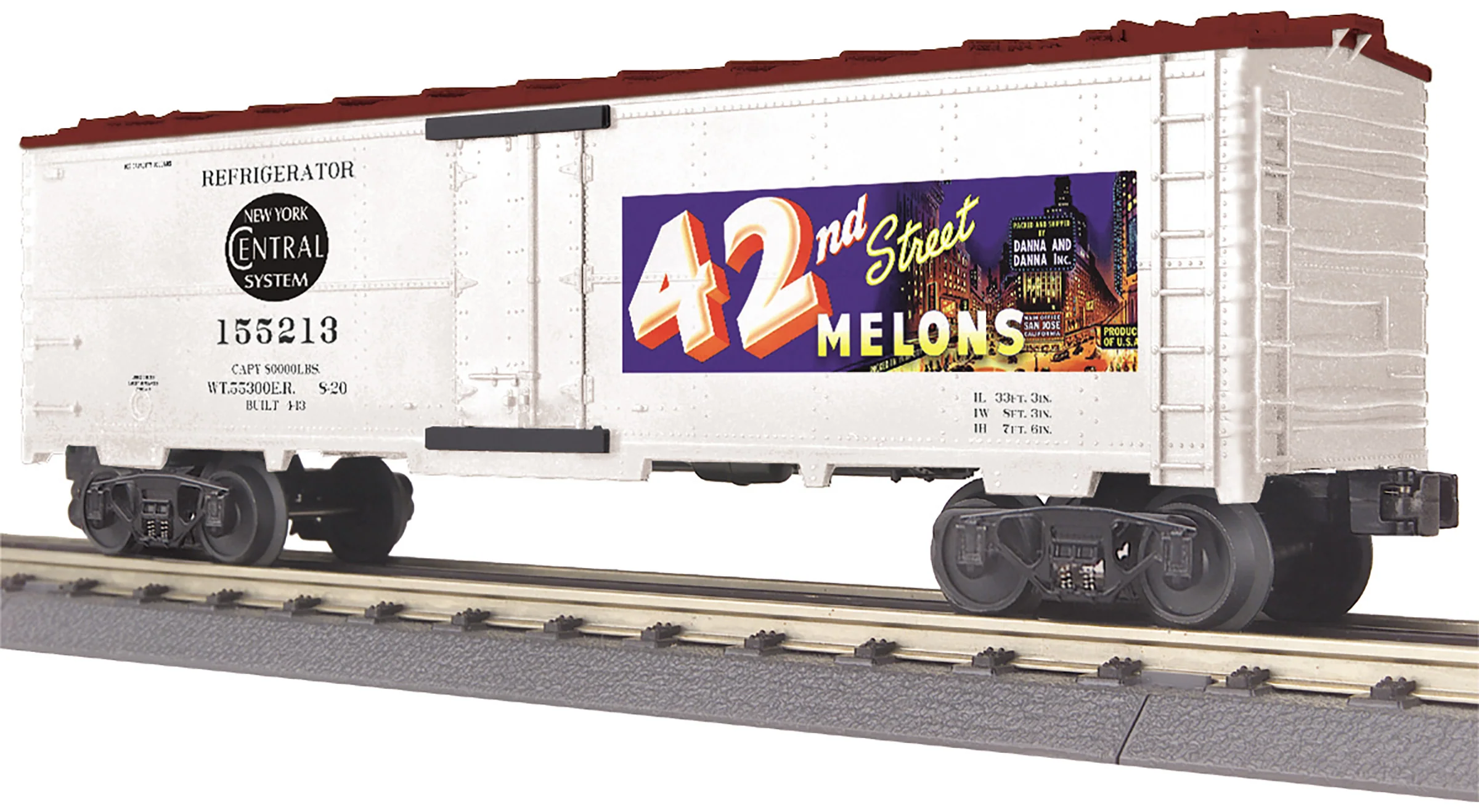 MTH 30-78226 - Modern Reefer Car "New York Central" #155213 (42nd Street Melons) - Image 4