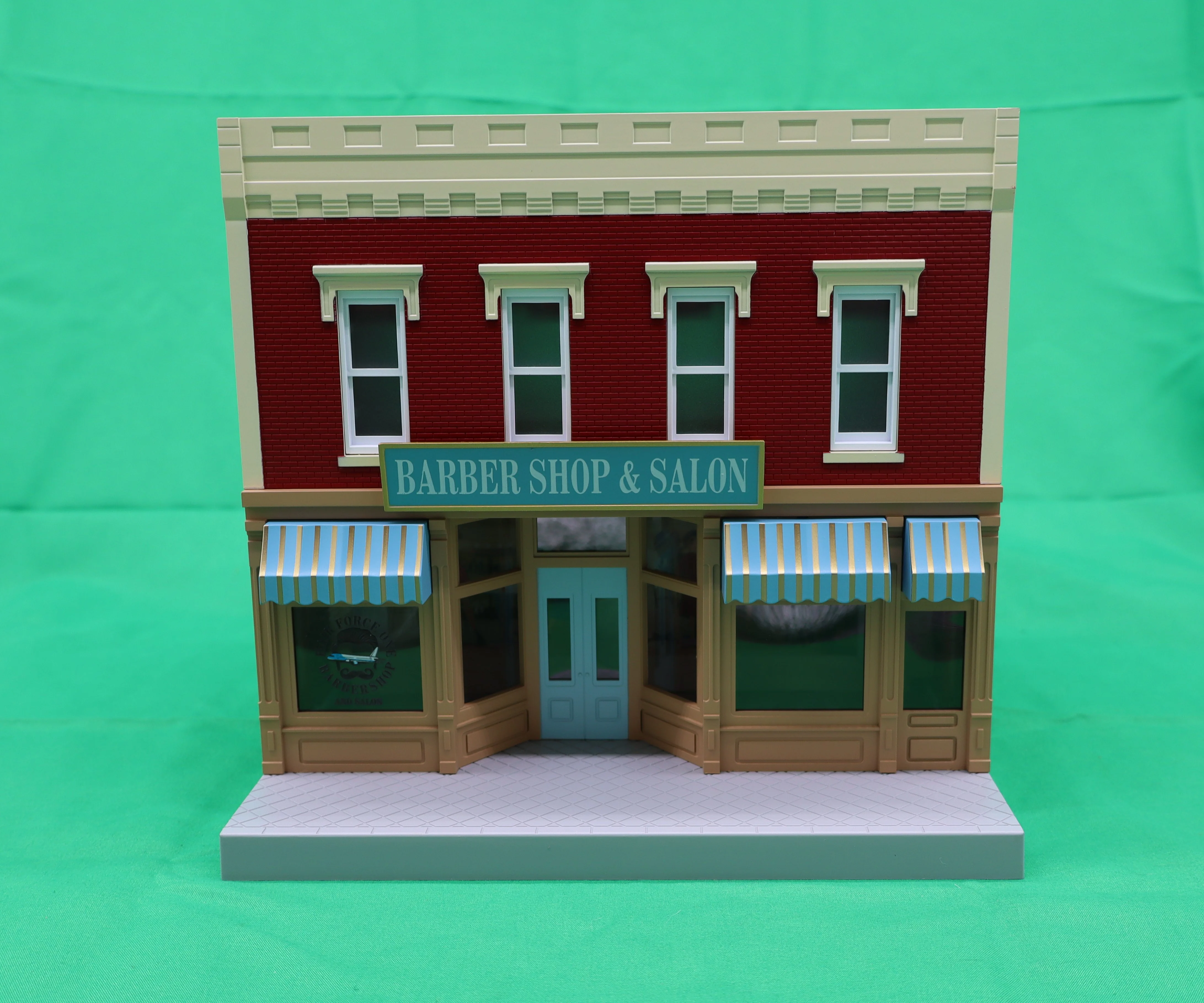 MTH 30-90686 - 2-Story City Building 1 "Hair Force One Barber Shop & Salon" w/ LEDs