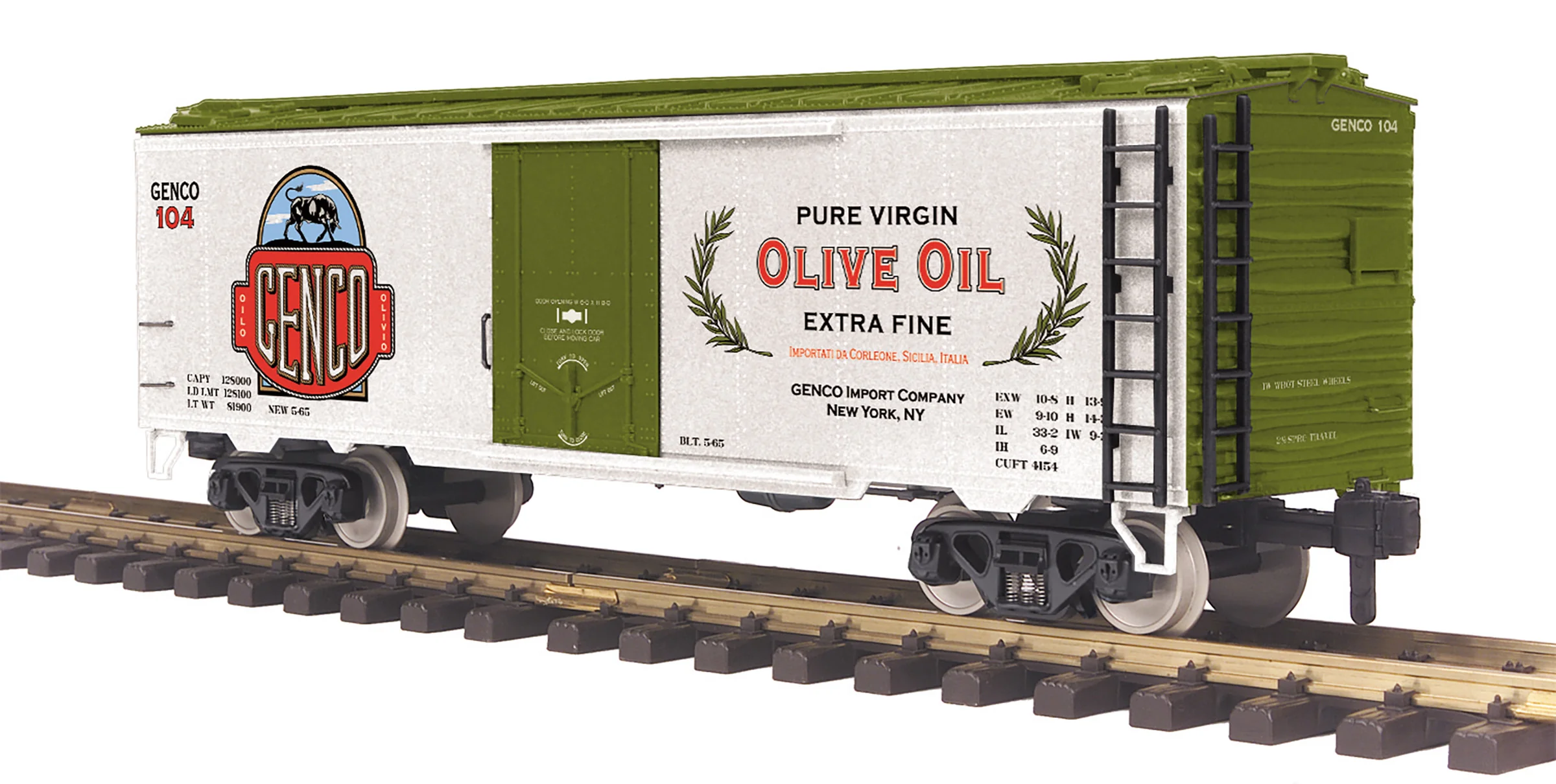MTH 70-78058 - 40' Reefer Car "Genco Olive Oil" #104 - Image 2