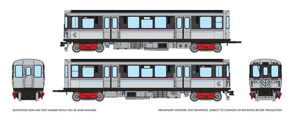 Rapido Trains HO 208003 - Budd 2600-Series Railcars "Chicago Transit Authority" #2929, 2930 (As Delivered Scheme)