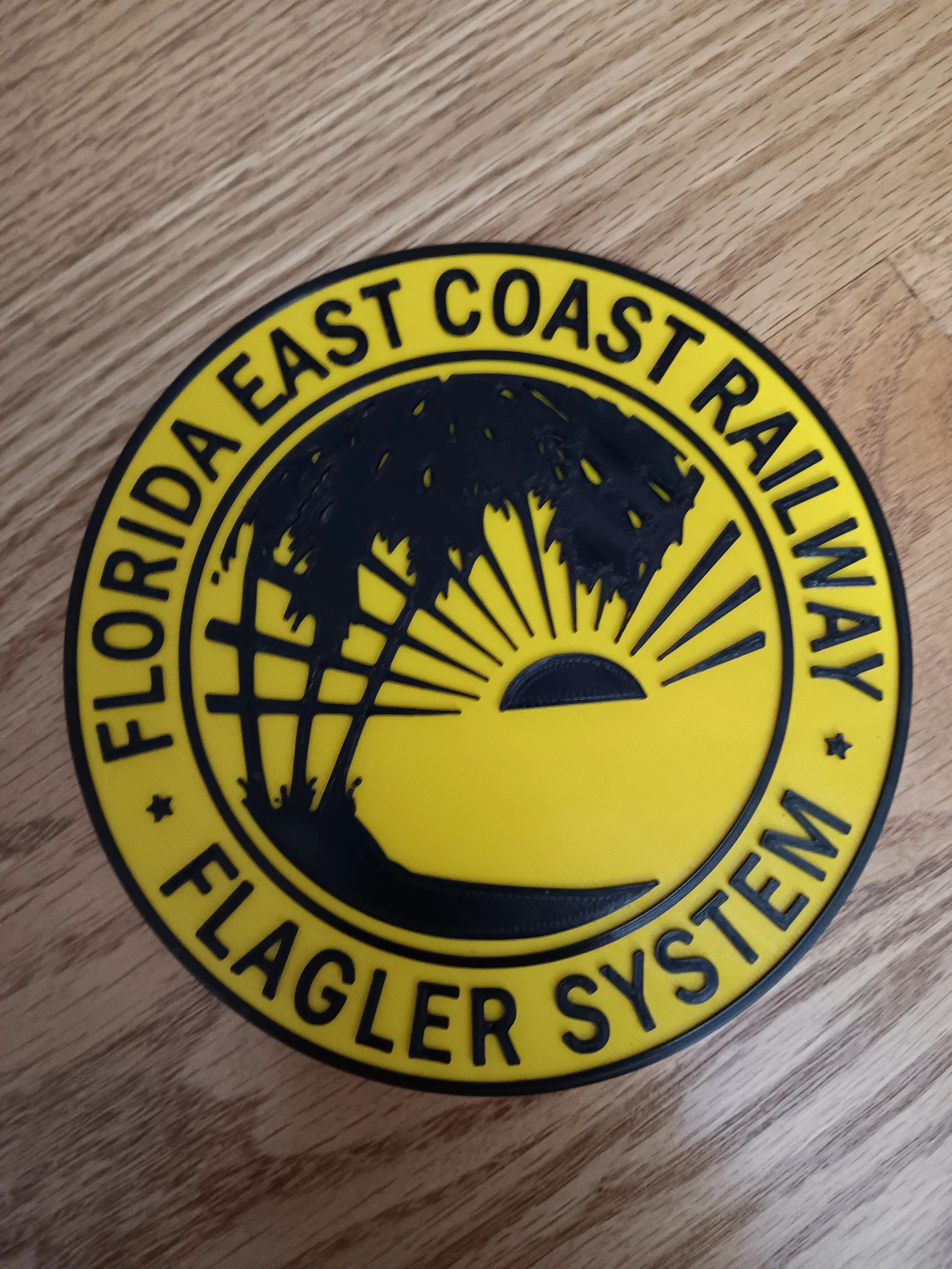 Trackside 3D #12 - 3D Printed Railroad Signs "Florida East Coast Railway" (Flagler System) - Image 4
