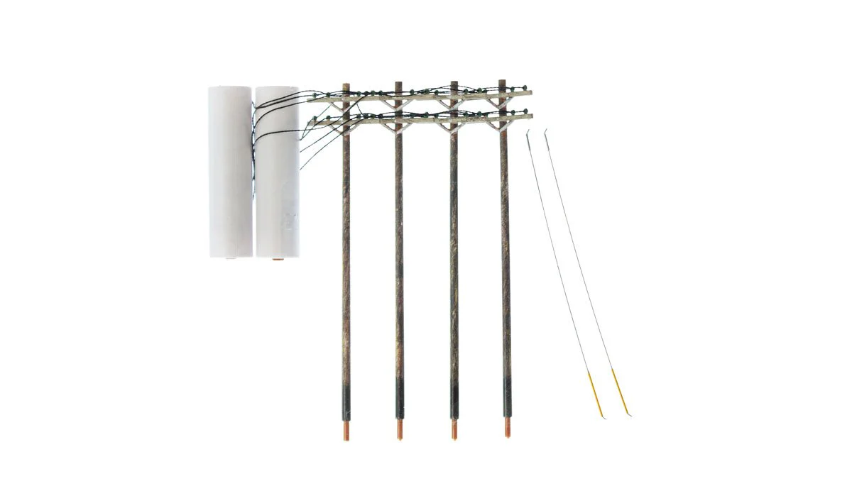 Woodland Scenic US2281 - Pre-Wired Poles - Double Crossbar - Image 2
