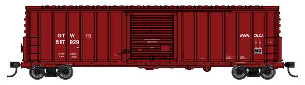 Walthers HO 910-46041 - Mainline - 50' ACF Exterior Post Dreadnaught End Plate B Boxcar "Grand Trunk Western" #517929