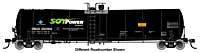 Walthers HO 910-48241 - Mainline - Trinity 25,000-Gallon Tank Car "DBUX" #250189 (Soy Power) - Image 4