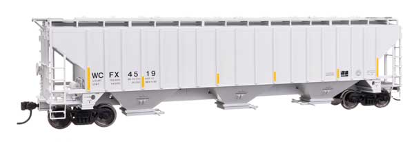 Walthers HO 910-49077 - Mainline - 57' Trinity 4750 3-Bay Covered Hopper "G. E." #4519 (WCFX) - Image 3