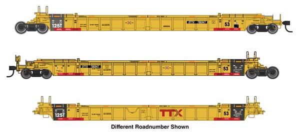 Walthers HO 910-55833 - Mainline - NSC Articulated 3-Unit 53' Well Car "TTX" #786996
