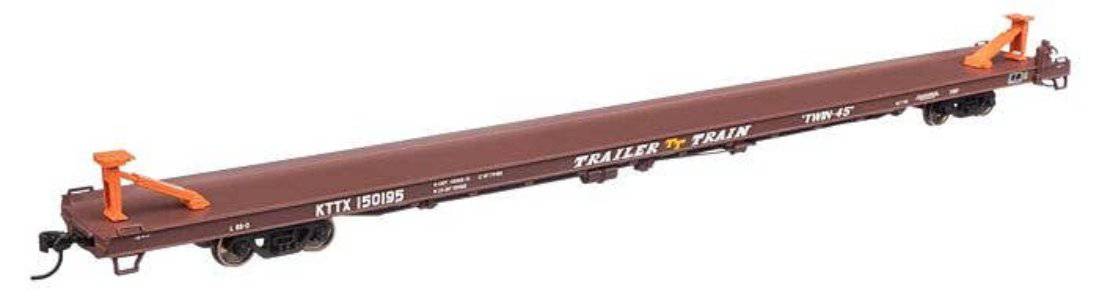 Walthers HO 910-5747 - Mainline - 89' Channel Side Flatcar "KTTX" #150195 - Image 2