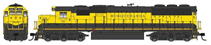 Walthers HO 910-9768 - Mainline - EMD SD60 Spartan Cab Diesel Locomotive "New York, Susquehanna & Western" #3802 (Standard DC) - Image 4