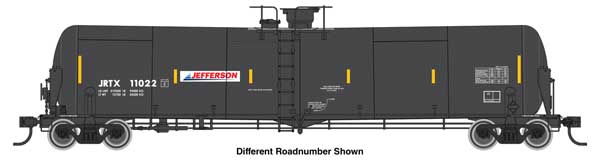 Walthers HO 920-100771 - Proto - 55' Trinity Modified 30,145-Gallon Tank Car "Jefferson" #11048 (JRTX) - Image 4