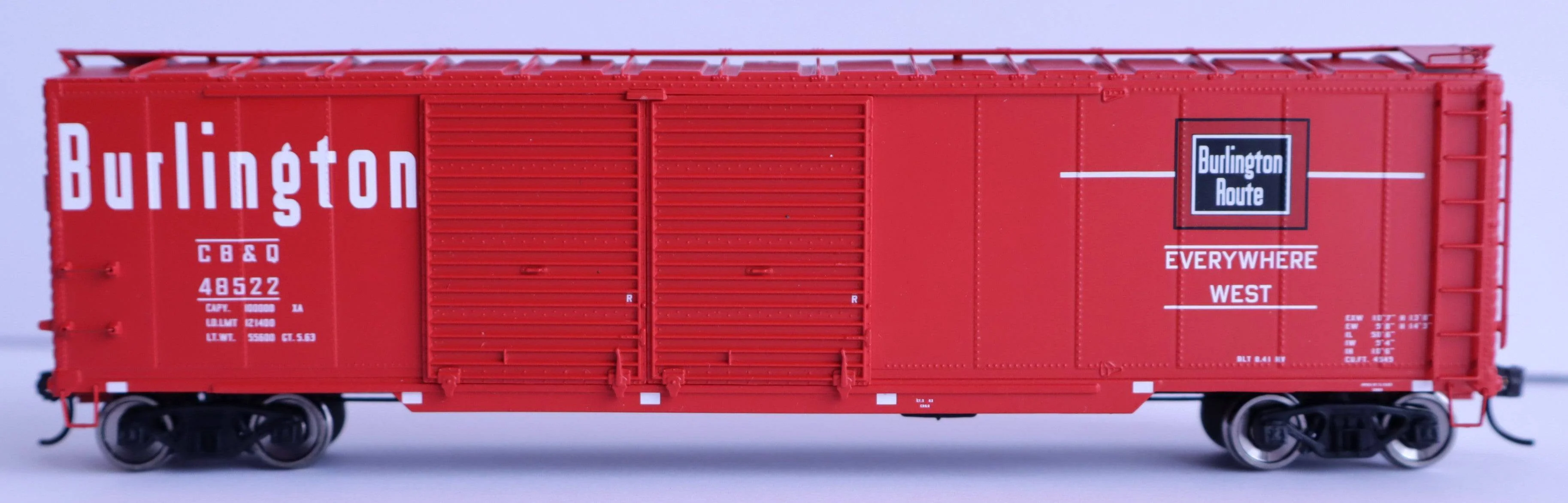 Walthers HO 920-101675 - Proto - 50' AAR Double-Door Boxcar "Chicago, Burlington & Quincy" #48596