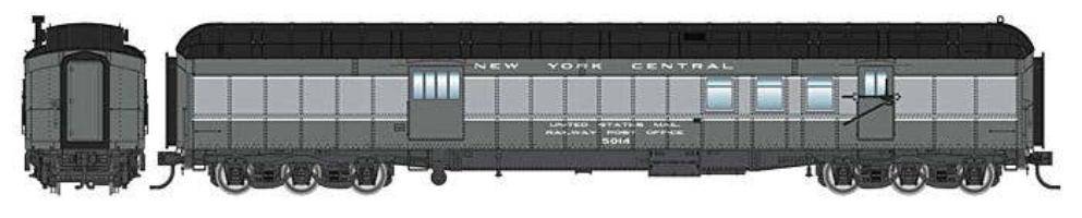 Walthers HO 920-17416 - Proto - 70' Heavyweight RPO Baggage Car "New York Central" #5014 - Image 3