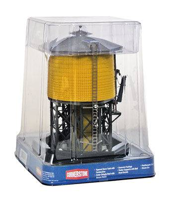 Walthers HO 933-2813 - Cornerstone - Wood Water Tank - Assembled (Yellow Ochre) - Image 3