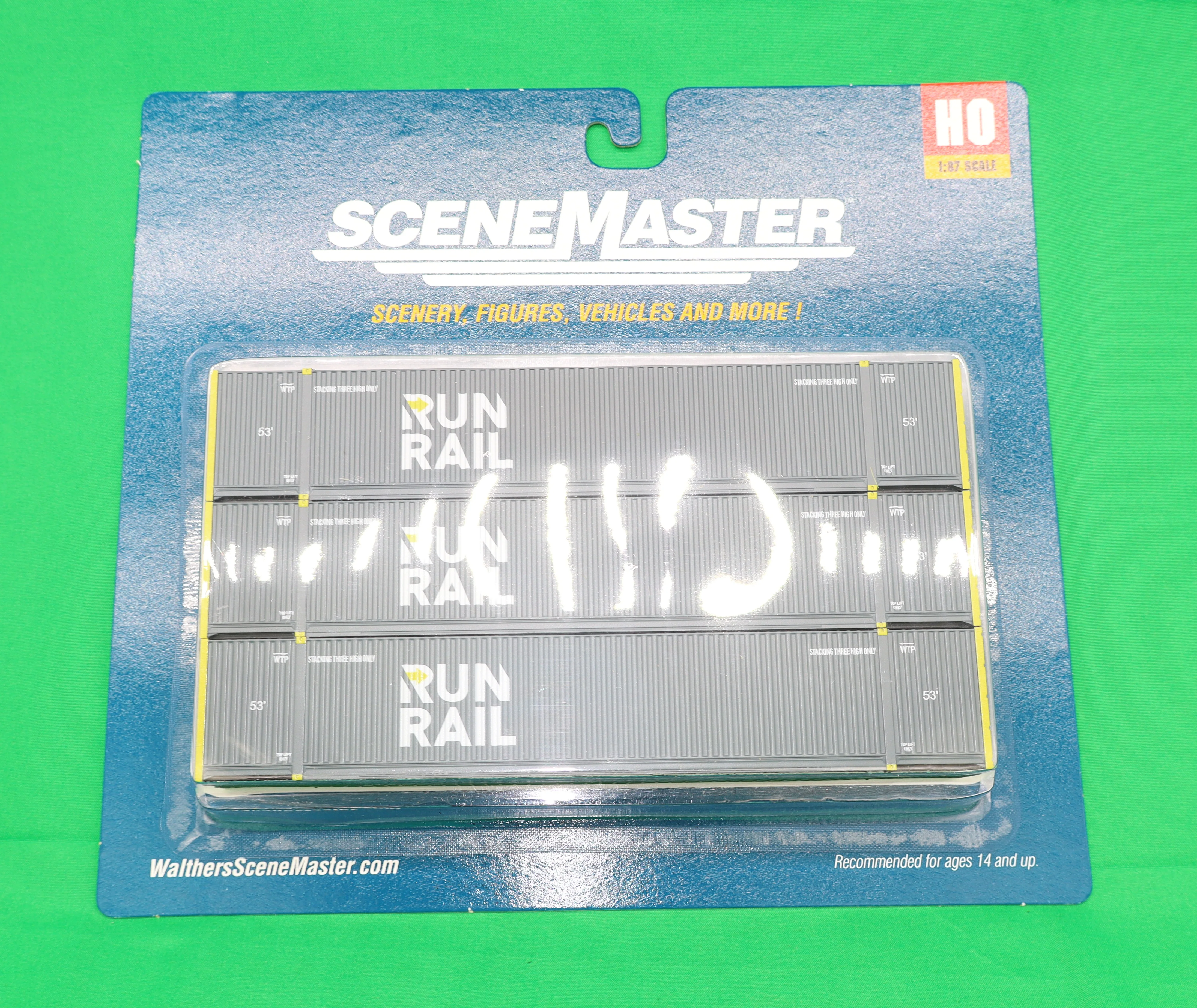 Walthers HO 949-18506 - SceneMaster - 53' Corrugated Container "Rail Run" (3 Pack) - Image 2