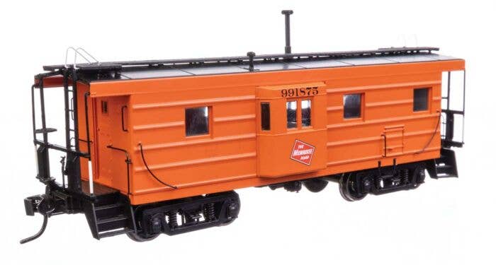 Walthers HO 920-103655 - Proto -  Rib Sided Caboose "Milwaukee Road" #991875 (Orange, Black; Includes Oil Stove) - Image 4