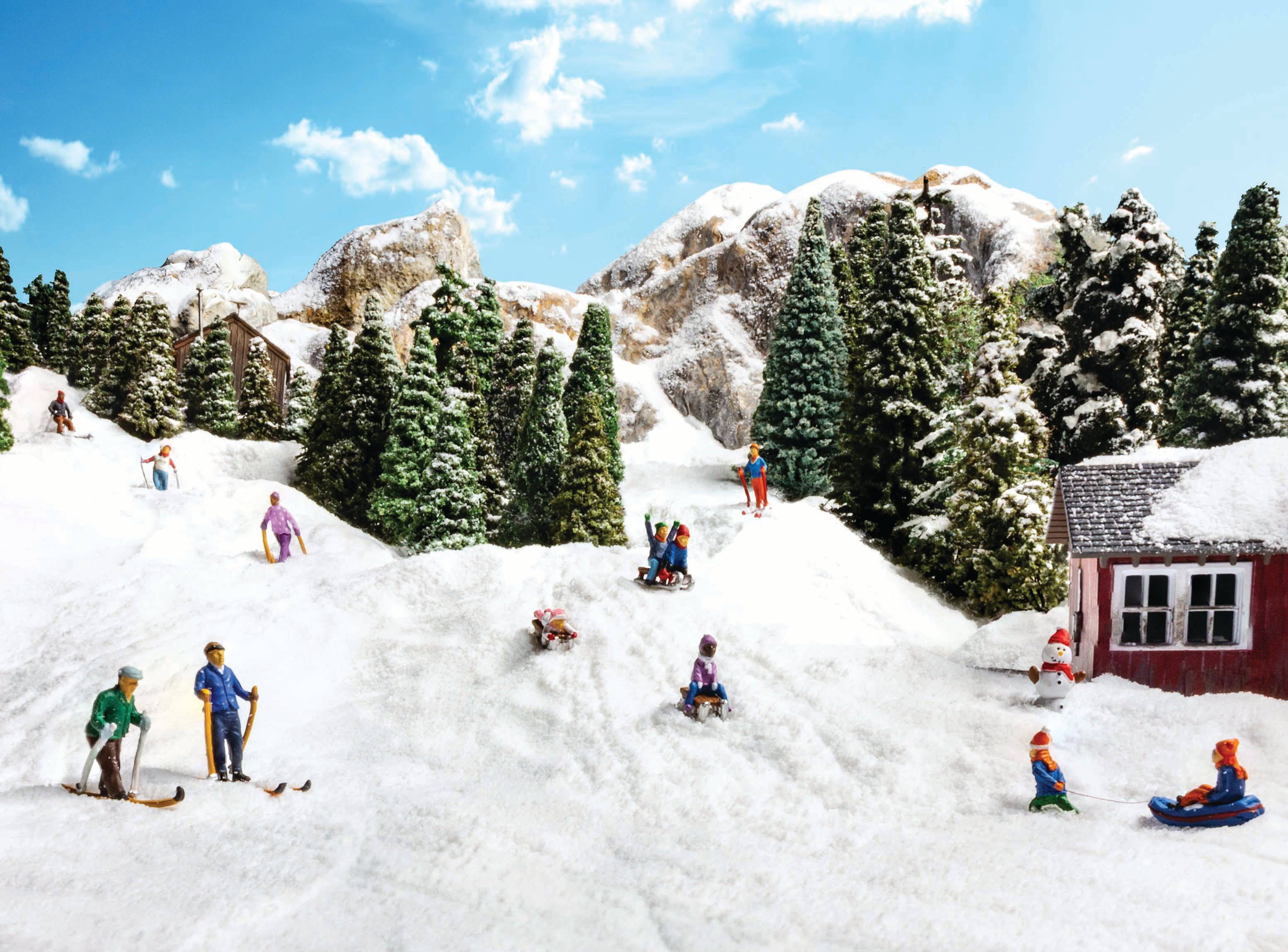 Woodland Scenics HO A1966 - Children Sledding - Image 2