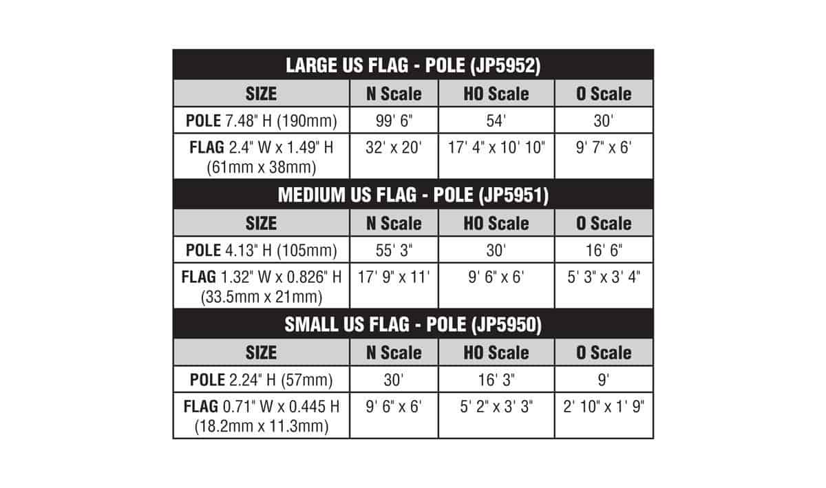 Woodland Scenics JP5951 - U.S. Flag Pole (Medium) - Image 4