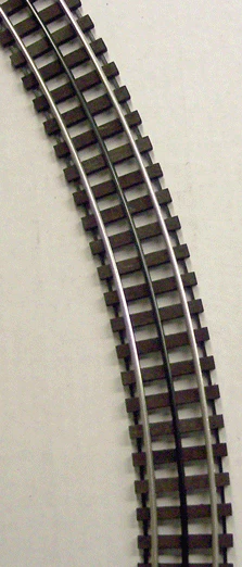 GarGraves WT-42-101 - Phantom - 42" Curve Track w/ Wood Ties - Tinplated Outside Rails